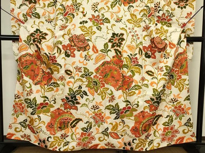 平和屋着物■豪華振袖　駒刺繍　更紗花鳥文　金彩　正絹　逸品　DABK6988ya