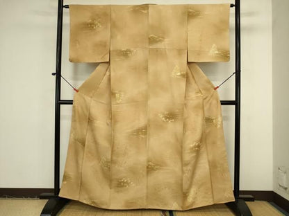平和屋着物■上質な小紋　風景文　暈し染め　正絹　逸品　DABK6993ya
