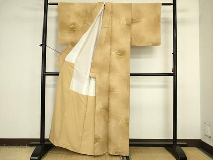 平和屋着物■上質な小紋　風景文　暈し染め　正絹　逸品　DABK6993ya