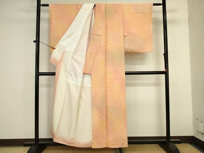 平和屋着物■上質な小紋　青海波地紋　暈し染め　正絹　逸品　DABK6995ya