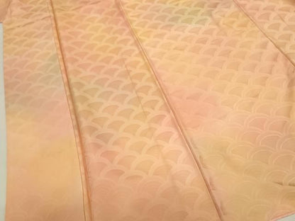 平和屋着物■上質な小紋　青海波地紋　暈し染め　正絹　逸品　DABK6995ya