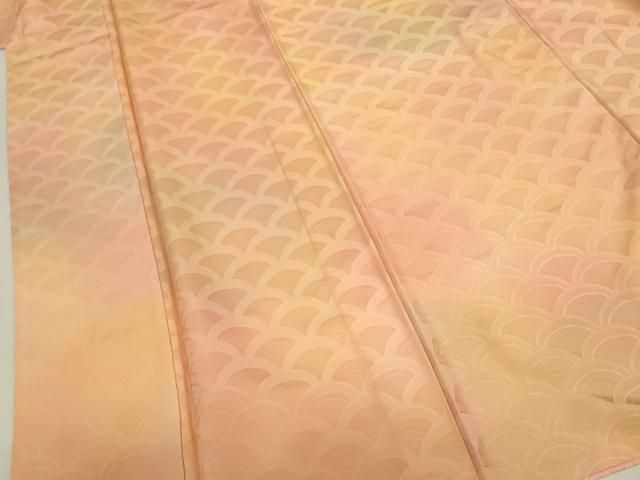 平和屋着物■上質な小紋　青海波地紋　暈し染め　正絹　逸品　DABK6995ya