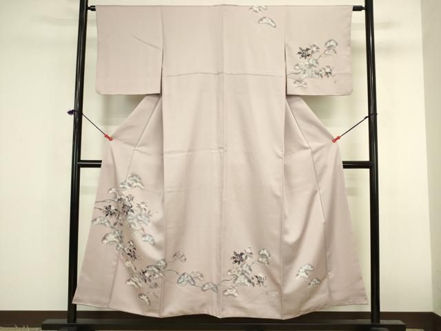 平和屋着物■訪問着　枝花文　暈し染め　正絹　逸品　DABK6996ya