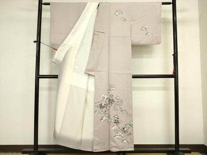 平和屋着物■訪問着　枝花文　暈し染め　正絹　逸品　DABK6996ya
