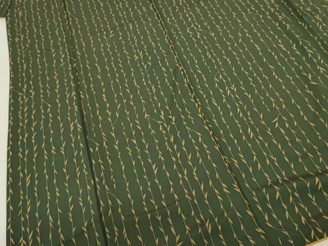 平和屋着物■上質な小紋　枝葉間道　正絹　逸品　DABK6998ya
