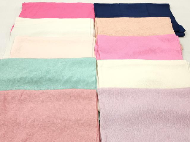 平和屋着物★和装小物　帯揚げ10枚セット　色無地　正絹　逸品　DABK7079xg