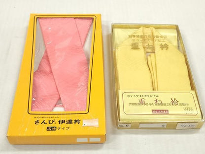 平和屋着物▼和装小物　重ね衿・伊達衿　まとめて20点　紗綾形　檜垣文　舞桜文　菊　草花文　金銀糸　未使用品あり　逸品　DABK7102xg