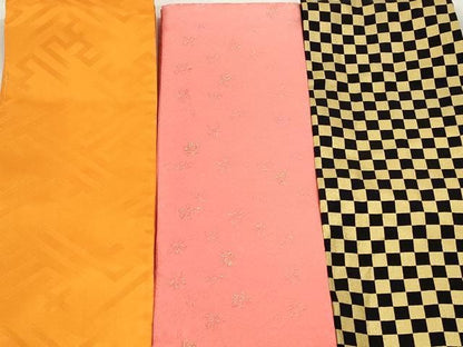 平和屋着物▼和装小物　重ね衿・伊達衿　まとめて20点　紗綾形　麻の葉文様　舞桜　市松　草花文　金糸　未使用品あり　逸品　DABK7106xg