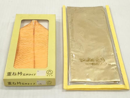 平和屋着物▼和装小物　重ね衿・伊達衿　まとめて20点　紗綾形　檜垣文　露芝文　流水文　金糸　未使用品あり　逸品　DABK7112xg
