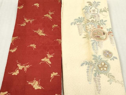 平和屋着物▼和装小物　重ね衿・伊達衿　まとめて20点　刺繍　紗綾形　麻の葉文様　花蝶丸文　金糸　未使用品あり　逸品　DABK7120xg