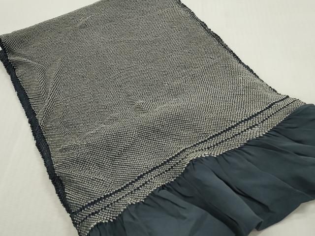 平和屋着物▼男性　和装小物　兵児帯4点セット　総絞り　黒色　灰色　赤墨色　全て正絹　逸品　DABK7148xg