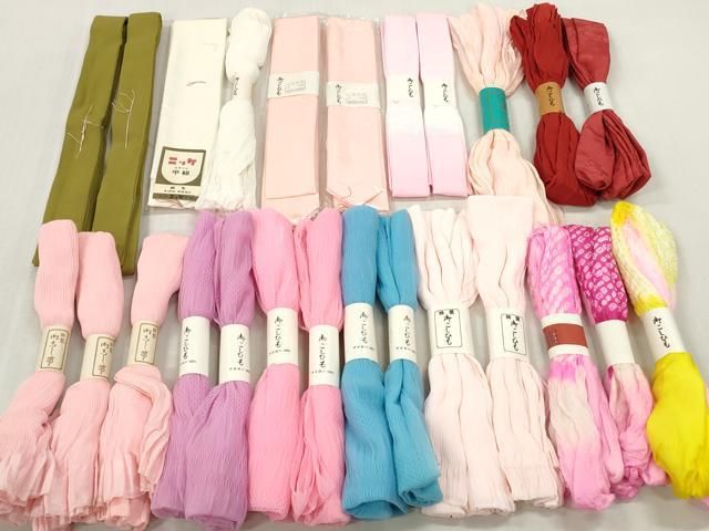平和屋着物▼和装小物　着付け用品　まとめて25点　腰紐　絞り　未使用品多数　逸品　DABK7189xg