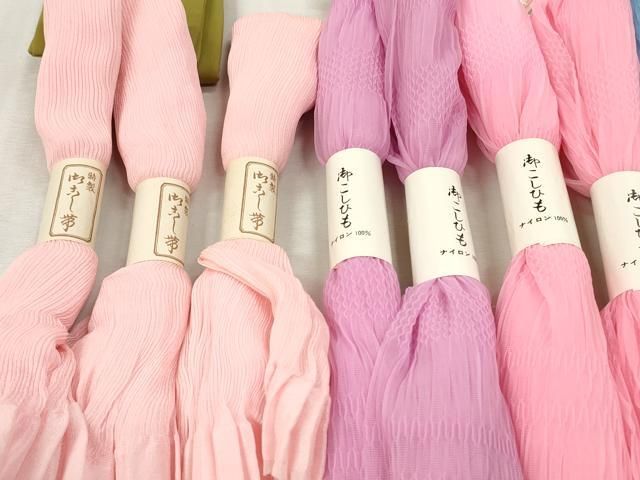 平和屋着物▼和装小物　着付け用品　まとめて25点　腰紐　絞り　未使用品多数　逸品　DABK7189xg