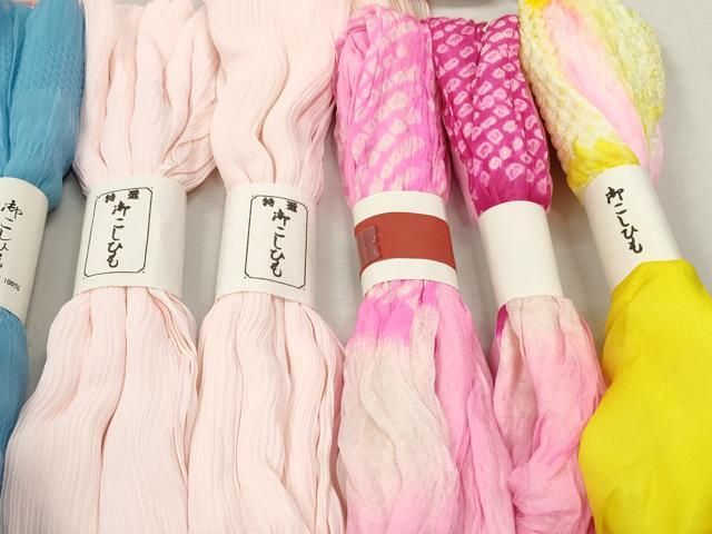 平和屋着物▼和装小物　着付け用品　まとめて25点　腰紐　絞り　未使用品多数　逸品　DABK7189xg