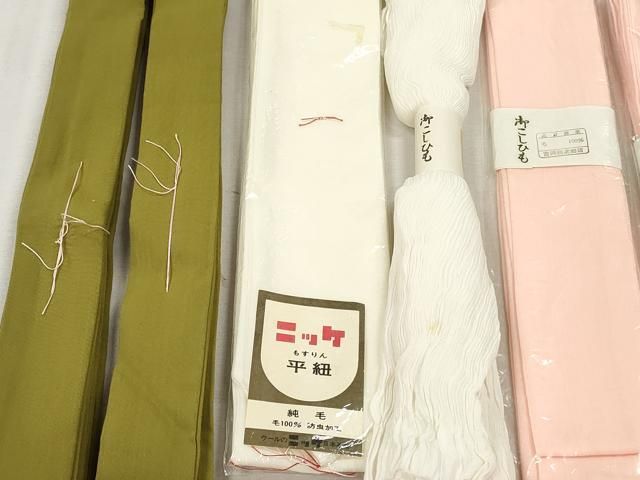 平和屋着物▼和装小物　着付け用品　まとめて25点　腰紐　絞り　未使用品多数　逸品　DABK7189xg