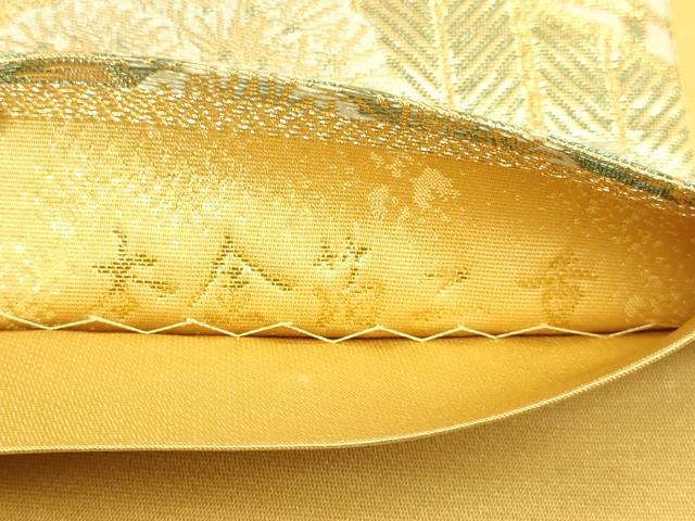 平和屋本店▼全通柄袋帯　宴遊絵巻文様　本金箔二重　正絹　逸品　DABK7522du