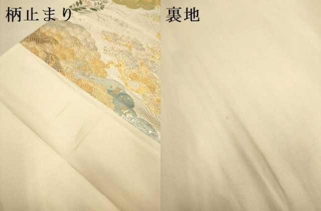 平和屋本店▼六通柄袋帯　光悦春秋文　九百本金弐重織　正絹　逸品　DABK7545du