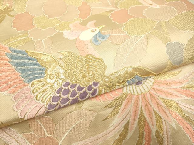 平和屋本店▼六通柄袋帯　唐織　鳳凰花文　24金箔　しょう美　正絹　逸品　DABK7562du