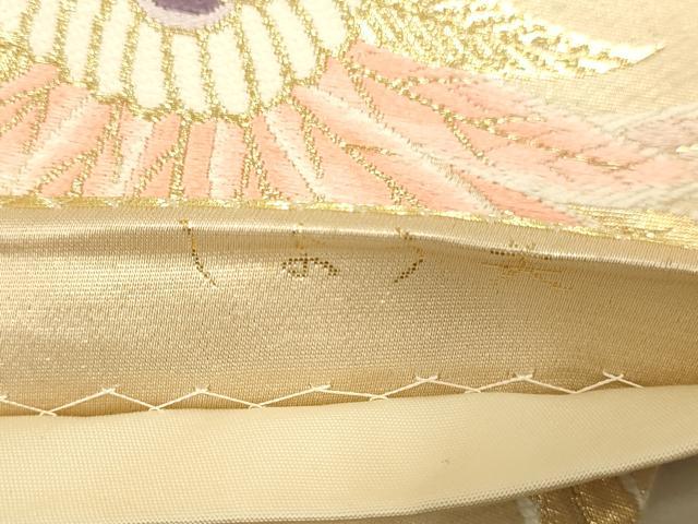 平和屋本店▼六通柄袋帯　唐織　鳳凰花文　24金箔　しょう美　正絹　逸品　DABK7562du