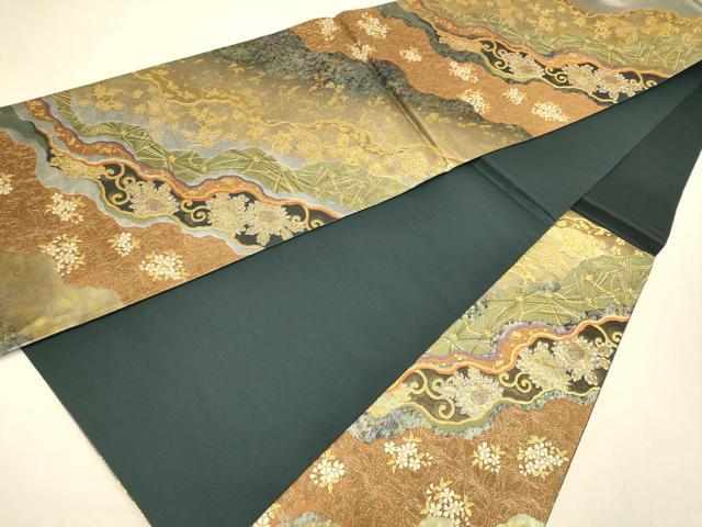 平和屋本店▼六通柄袋帯　幽幻秀彩　本金箔二重織　正絹　逸品　未使用　DABK7565du