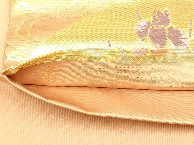 平和屋本店▼六通柄袋帯　乾山道長扇面散らし　純金二重箔　正絹　逸品　DABK7568du