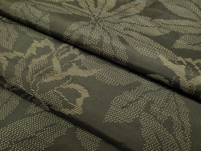 平和屋着物▽本場大島紬　単衣　草花文　正絹　逸品　DABK7743du