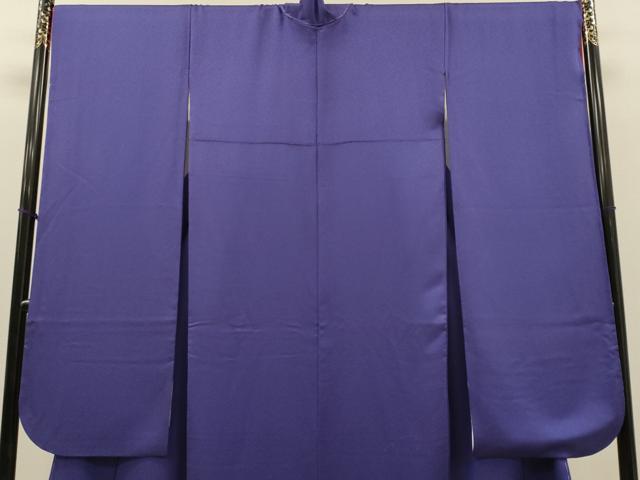 平和屋着物●豪華振袖　濃い青紫色　反端付き　正絹　逸品　DABK7856du