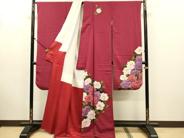 平和屋着物●豪華振袖　草花文　金彩　正絹　逸品　DABK7862du