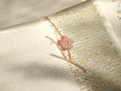 平和屋着物●訪問着　刺繍　枝花文　暈し染め　金銀彩　正絹　逸品　DABK7887du