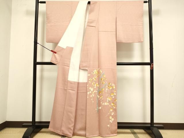 平和屋着物●豪華色留袖　刺繍　枝花文　正絹　逸品　DABK7996du