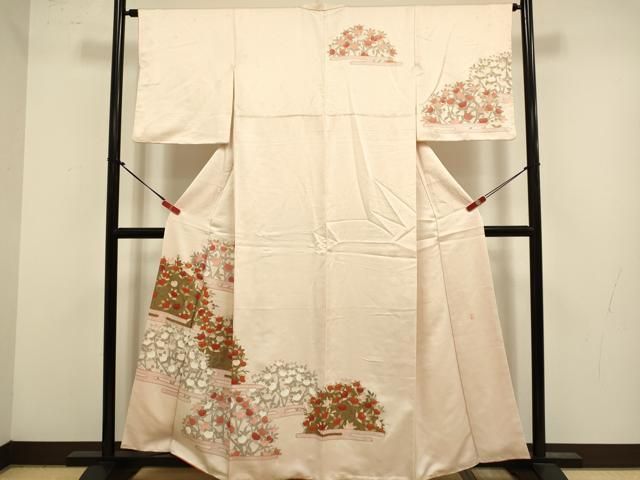 平和屋着物●十日町老舗ブランド　吉澤友禅　吾妻徳穂　訪問着　駒刺繍　橘　金彩　正絹　逸品　DABK7997du