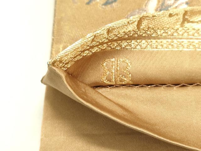 平和屋着物◎西陣　服部織物謹製　六通柄袋帯　唐織　飛鳥風景松文　金糸　正絹　逸品　DABK8014ar