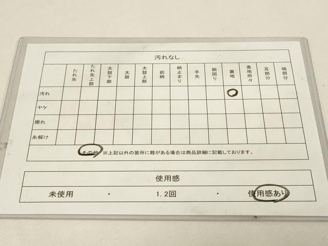 平和屋着物◎六通柄袋帯　唐織　藤花房文　銀糸　正絹　逸品　DABK8214ar
