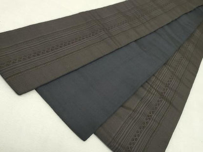 平和屋着物◎男性　本場筑前博多織　角帯　間道　正絹　逸品　DABK8215ar