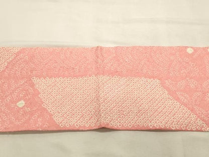 平和屋着物◎九寸名古屋帯　総絞り　吉祥花文　正絹　逸品　DABK8230ar