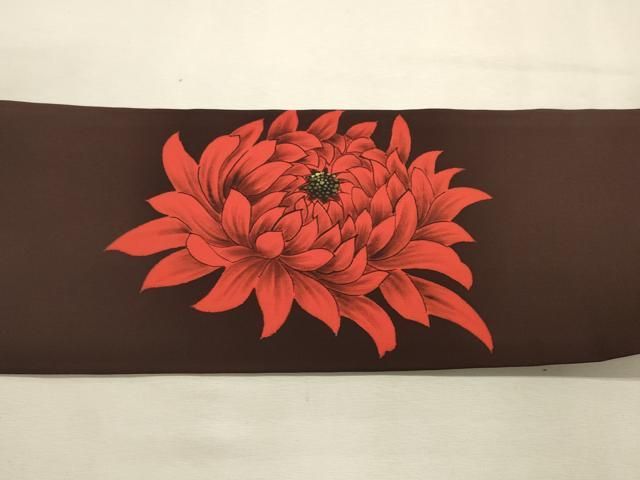 平和屋着物◎九寸名古屋帯　ろうけつ染め　乱菊　金彩　正絹　逸品　DABK8247ar