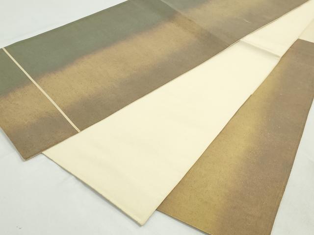 平和屋着物◎六通柄袋帯　霞間道　金糸　引箔　正絹　逸品　DABK8537cm