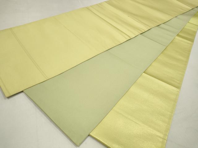 平和屋着物◎太鼓柄袋帯　総刺繍　箔散らし松葉文　金糸　正絹　逸品　DABK8560cm