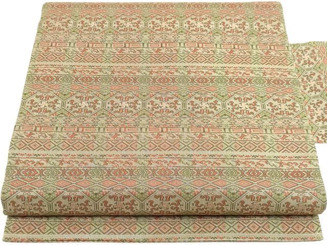 平和屋着物◎全通柄九寸名古屋帯　横段抽象文　正絹　逸品　DABK8572cm