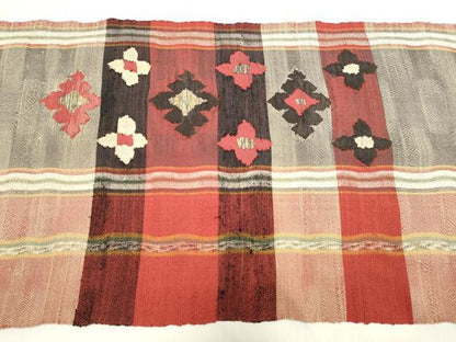 平和屋着物◎八寸名古屋帯　紬地　舞花文　金糸　正絹　逸品　DABK8580cm