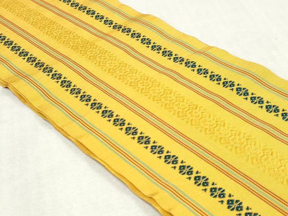 平和屋着物◎本場筑前博多織　半幅帯　一重帯　献上　正絹　逸品　DABK8625cm