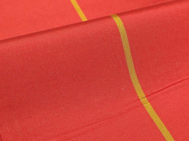 平和屋着物◎本場筑前博多織　両面　半幅帯　献上　正絹　逸品　DABK8629cm
