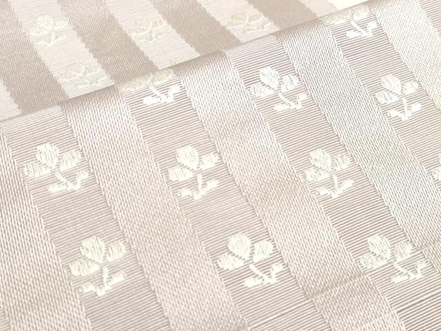 平和屋着物◎本場筑前博多織　半幅帯　一重帯　花間道　大倉織工場謹製　証紙付き　正絹　逸品　DABK8630cm