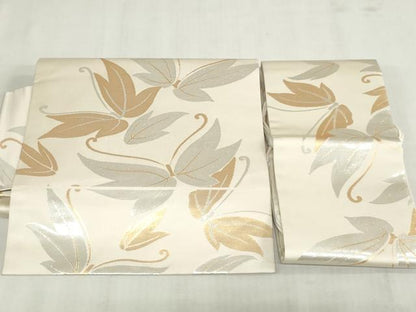 平和屋着物◎つけ帯　舞蝶文　金銀糸　三越扱い　正絹　逸品　DABK8634cm