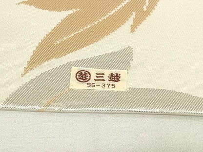 平和屋着物◎つけ帯　舞蝶文　金銀糸　三越扱い　正絹　逸品　DABK8634cm