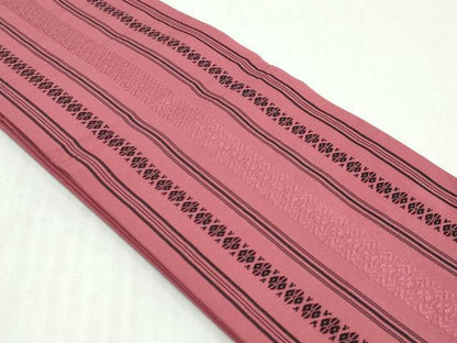 平和屋着物◎本場筑前博多織　半幅帯　献上　正絹　逸品　DABK8648cm