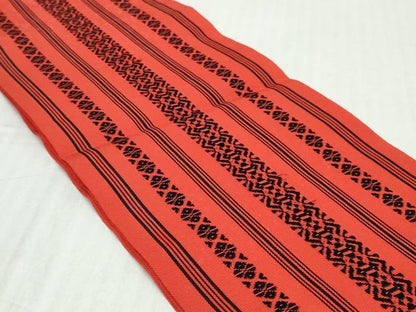 平和屋着物◎本場筑前博多織　半幅帯　献上　正絹　逸品　DABK8659cm