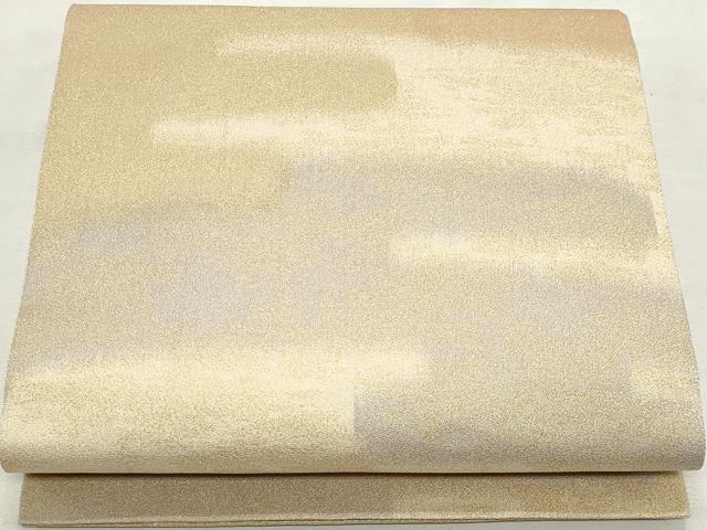 平和屋着物◎全通柄袋帯　綴れ　霞文　金糸　正絹　逸品　DABK8670cm