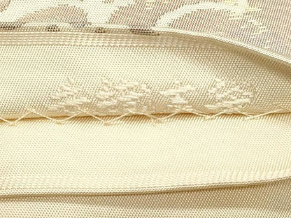平和屋着物◎六通柄　本袋帯　手織　花唐草文　引箔　正絹　逸品　DABK8671cm