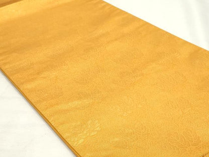 平和屋着物◎織物一筋名門　織悦　全通柄袋帯　桐　金糸　正絹　逸品　DABK8674cm